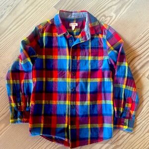 Darling plaid cotton boys button down
